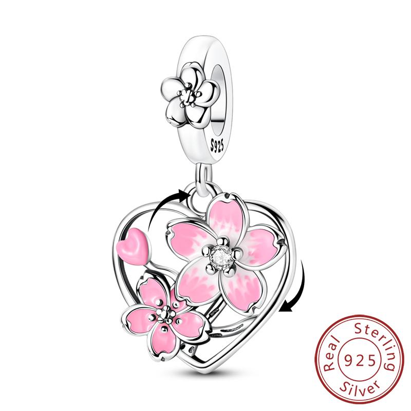 Original Charms Bead Copper Apple Skull Butterfly Flower Cat Starry Sky Charm Fit Bracelet Pendant Diy Jewelry Gift