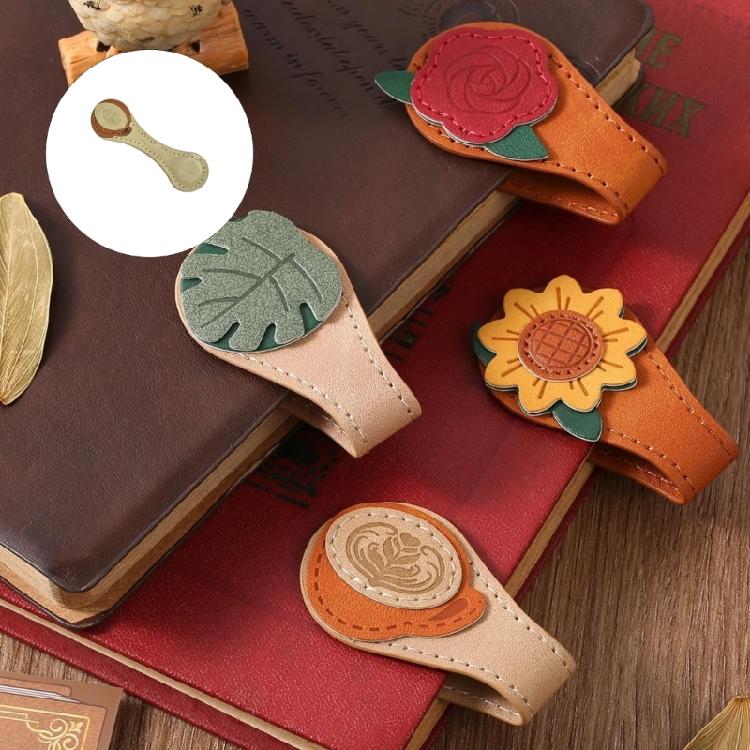 Fine Craftsmanship Page Holder Ideal For Novels Textbooks Magazines Premium Leather Sunflower Bookmarks Smoother Edges