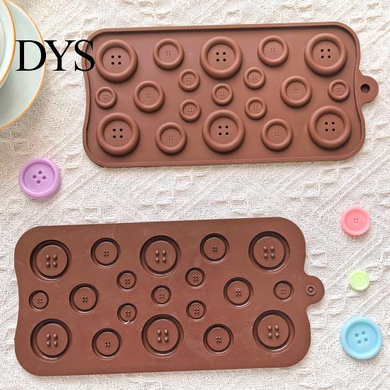 Button Silicone Mold Mold, Food Grade Non Stick Chocolate Candy Making Casting Professional Nail Art Tool Tray, Flexible Easy Release for DIY