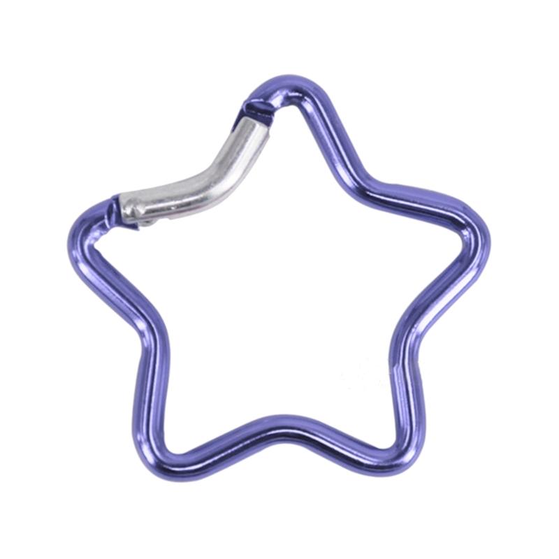 Carabiner Clip Star Shape Climbing Buckle Aluminum Alloy Heavy Duty Keyring Hook for Camping Fishing Hiking Traveling