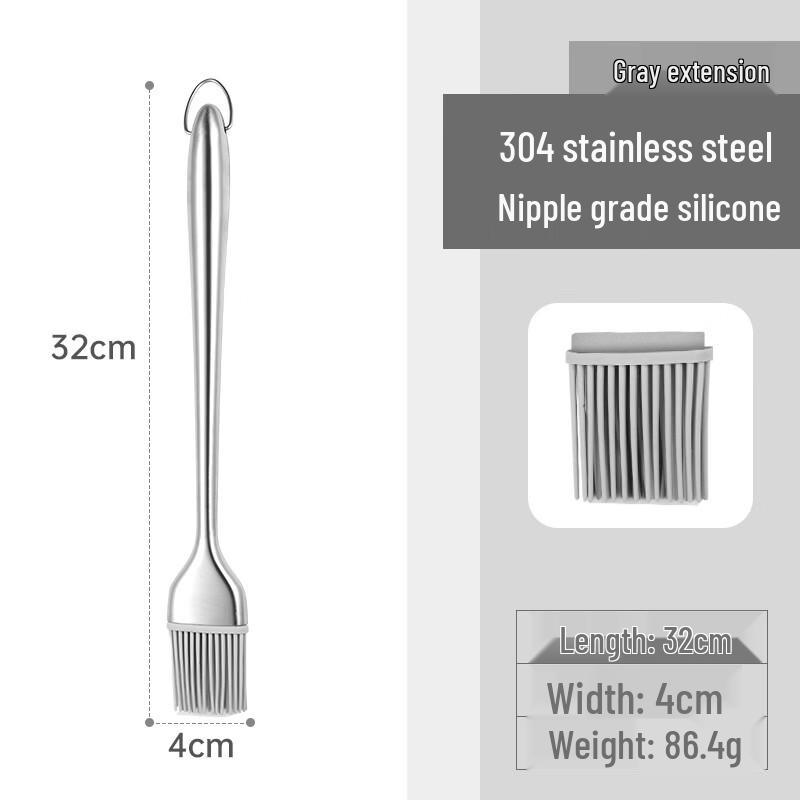 

Stainless Steel Silicone Pastry & BBQ Brush
