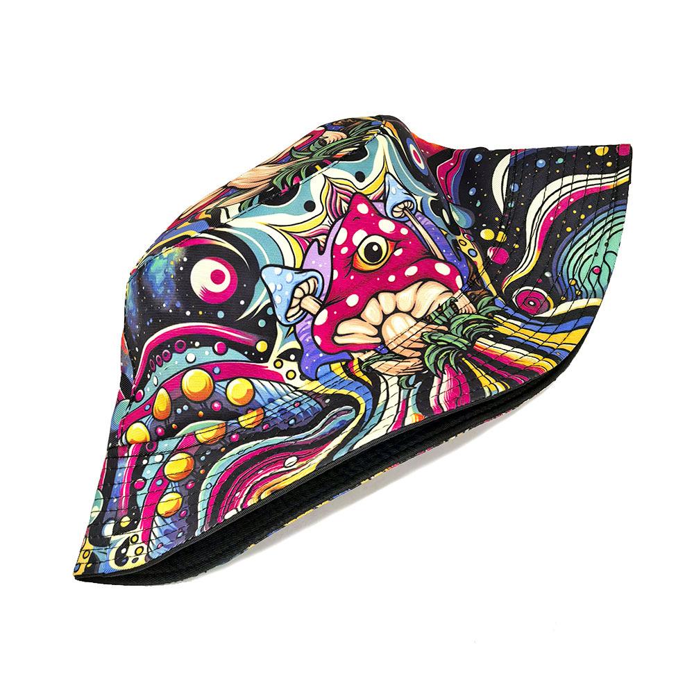 Funny Mushroom Print Bucket Hat for Women Men Sun Panama Summer Outdoor Sunscreen Fisherman Hat Unisex Fashion Decorate Hip Hop