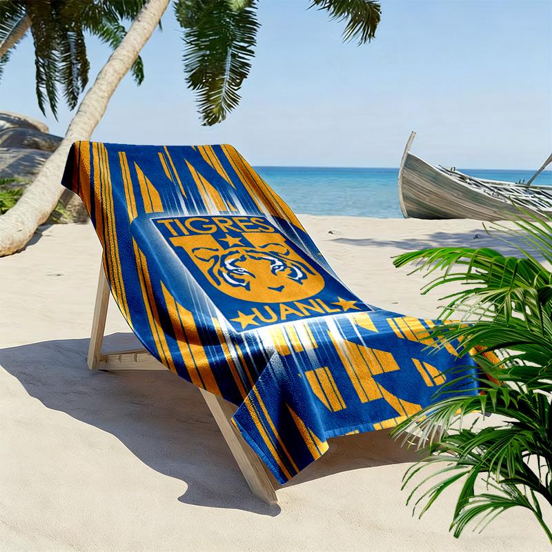 Tigres UANL Print Beach Towel, Large Soft Quick Dry Towel for Beach Camping Swimming