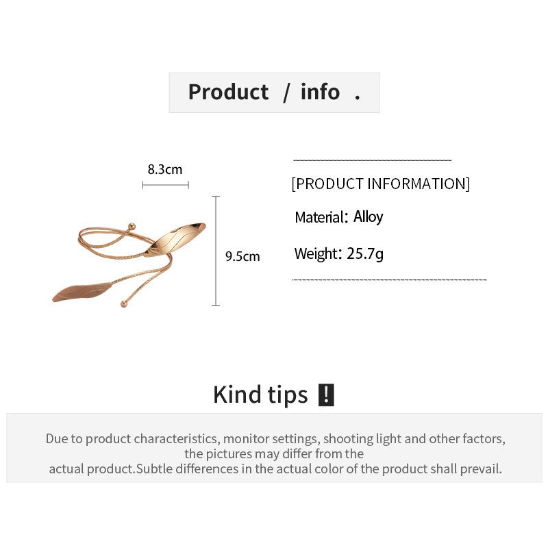 Punk Metal Leaf Arm Bangle Band Cuff Armlets for Women Girls Hollow Out Geometric Pattern Bangles Costume Accessories Gifts
