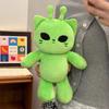 Cute Alien Cat Plush Toy Green Kitten Soft Stuffed Doll Kawaii Anime Plush Pillow Home Decor Ornament For Kids & Adults