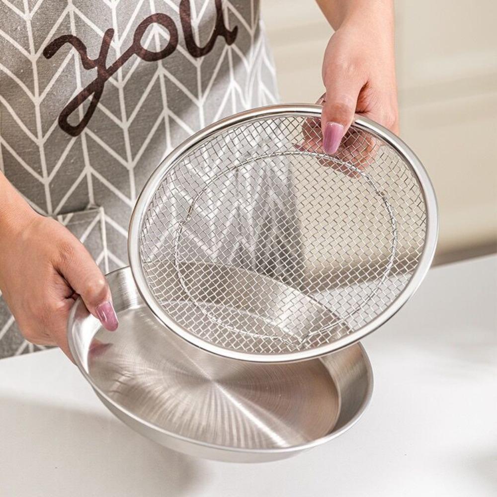 Stainless Steel Chef Frying Strainer Reusable Mesh Strainer Basket  French Fries