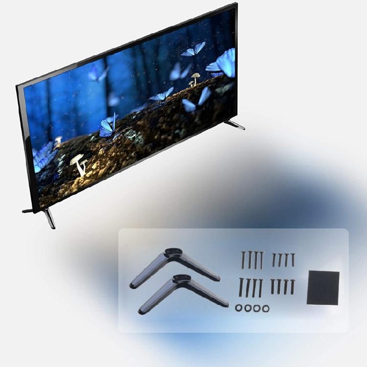 TV09 Television Base Adaptable Secure and Stable Stand Height with Screws Set Easy Installation