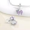 PANPOKI Copper Metal Purple Star Perfect Gift Box Authentic Original Pendant Bead Components Bracelet High Quality Fine Jewelry Charm Bead Components