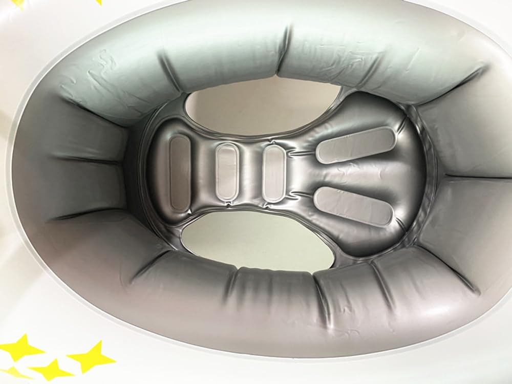 AiMMei Kids' Inflatable Ring, Cute Airplane Design, Durable, Stable, and Leak-Resistant, with Sequins, Perfect for Summer, Beach, and Birthday Gifts,
