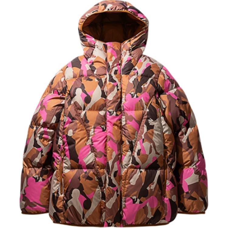 Anta Basketball Collection Down Jacket Unisex Luxury Brown All Over Print 172441906S-3 L/175