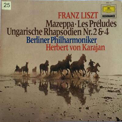 LP Record FRANZ LISZT - BERLINER PHILHARMONIK - Mazeppa - Les Preludes - Ungarische 2535110 Deutsche Grammo 1975 Germany Classical Used