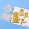 3D Door Window Silicone Mold Frame Border Fondant Cake Decorating Tool Christmas Candy Chocolate Gumpaste Mold Baking Tool