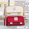Girls Pen Case Spacious Durable Fabric Organizer For Middle School Students Stationery