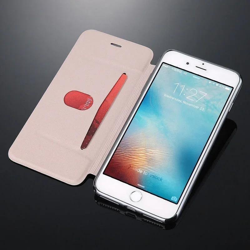 Luxury Glitter Leather Flip Wallet Case For iPhone 16 Pro Max 15 Plus 14 13 12 11 XS XR X SE 2025 Clear Bling Back TPU Cover