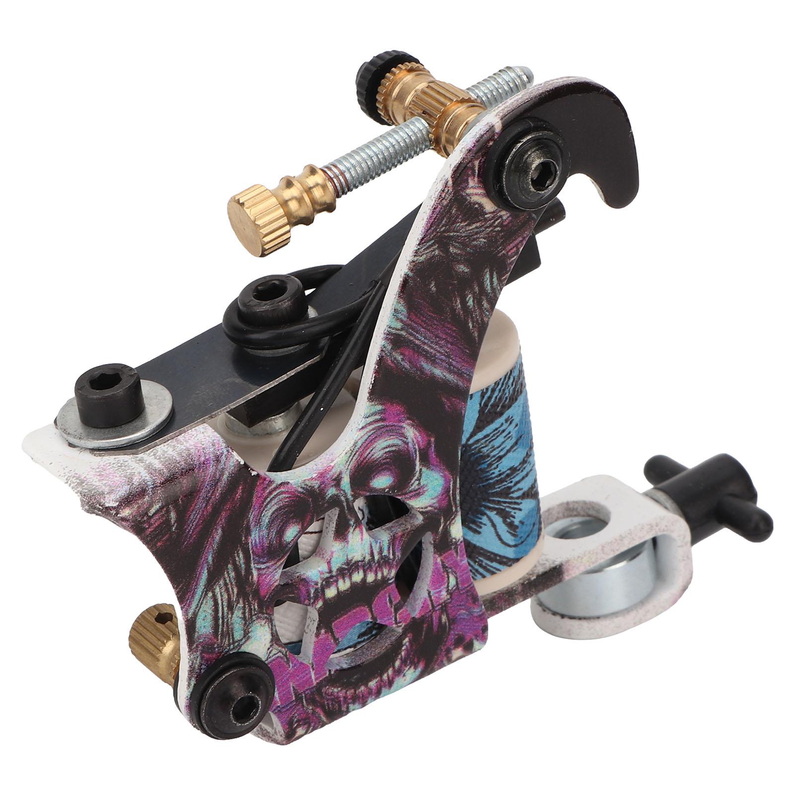 

Многоцветная катушечная тату-машинка Профессиональный салонный сплав 10 обмоток Катушечная машинка для контура и тени