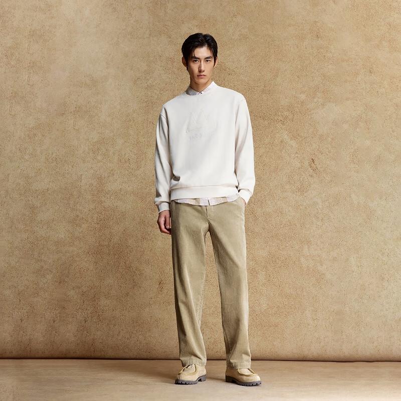 JACK&JONES Men's Embroidered Loose Fit Corduroy Pants