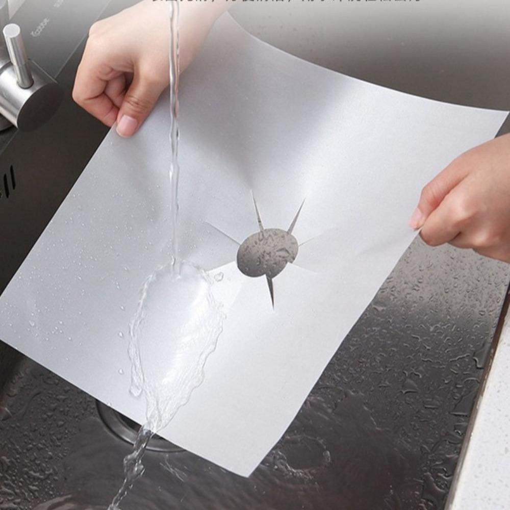 1/3/4pcs 5-Hole Gas Stove Pad Non Stick Reusable Stovetop Protector Anti-dirty Oil-proof Cooker Cover Liner Cleaning Pad