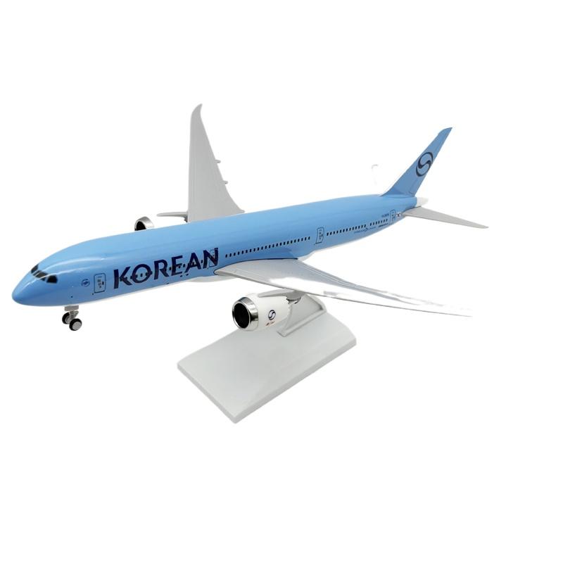 

Korean Air B787 Diecast Plane 30cm Resin Replica Miniature Airplane Model with Wheels & Base Enthusiasts Gift синий