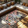 Unique Persian Carpet Pattern Area Rug Non-Slip Floor Mat Home Decor Living Room Entrance Doormat Modern Abstract Design Stylish