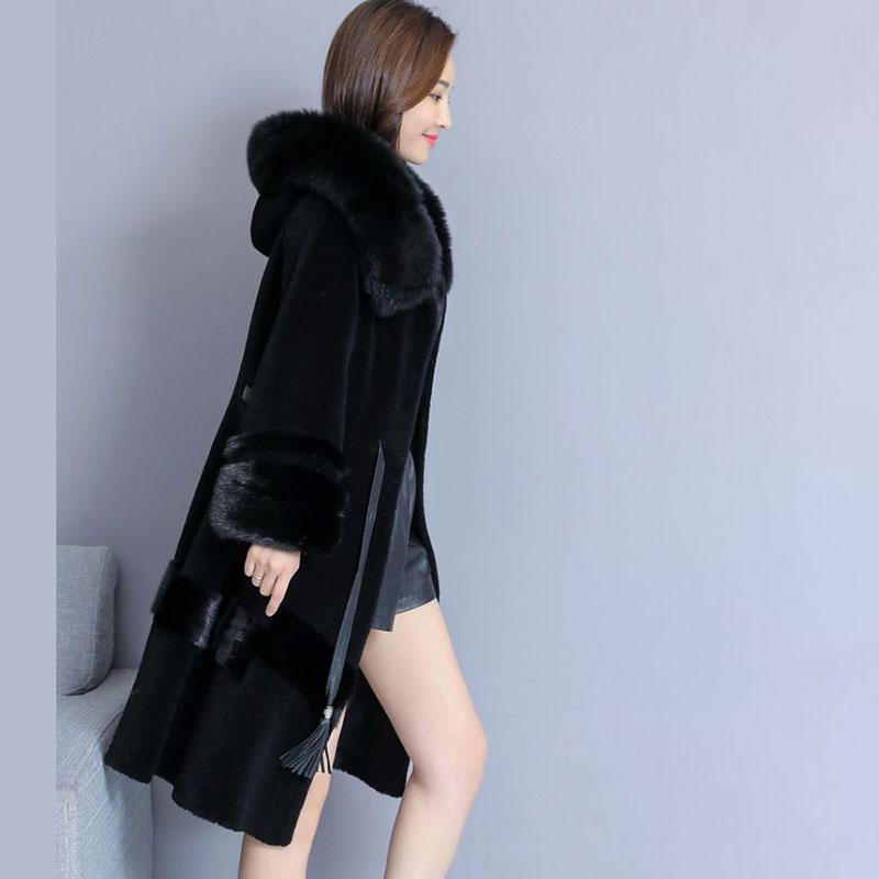 Long Sleeve Warmth Windbreaker Large Size Woolen Coat Spring and Autumn Large Size Woman's Clothing