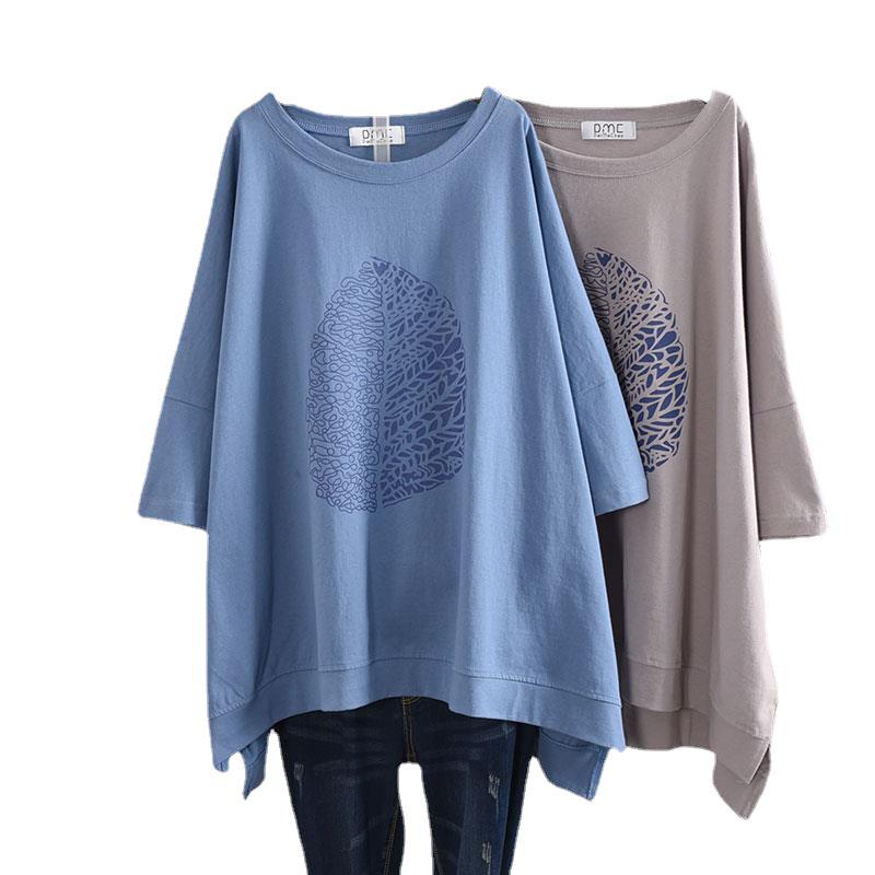 Women's Casual Loose Mid-Length Short-Sleeve T-Shirt