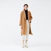 Red Wool Double-faced Long Coat with Belt - Winter Fashion Outerwear