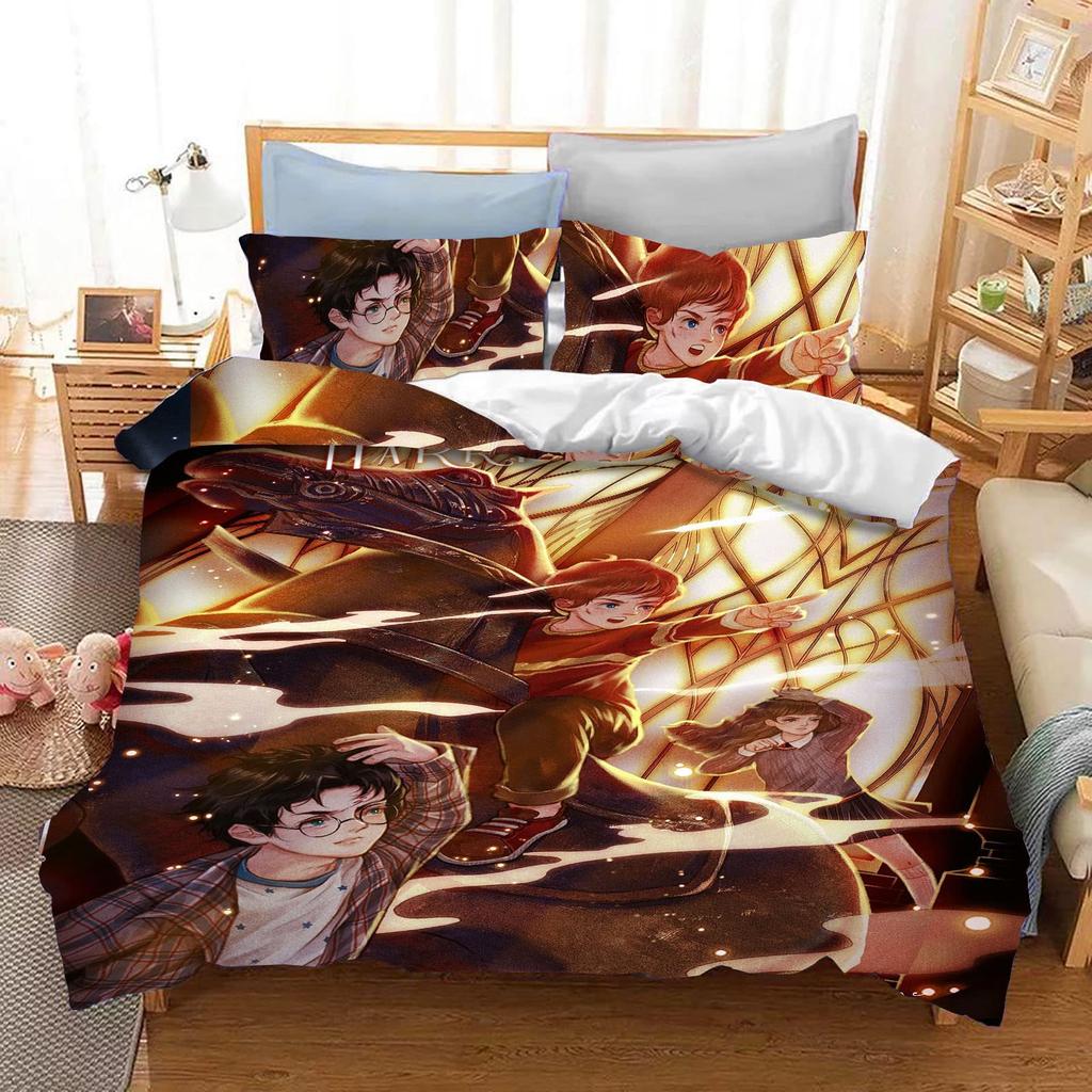 Harry And Potter Bedding Three-Piece Quilt Cover