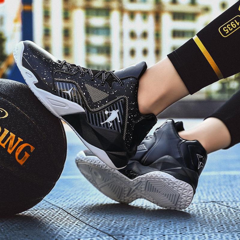 

Leather professional children s basketball shoes men s non-slip student sports summer breathable sound shoes high face sneakers women 31