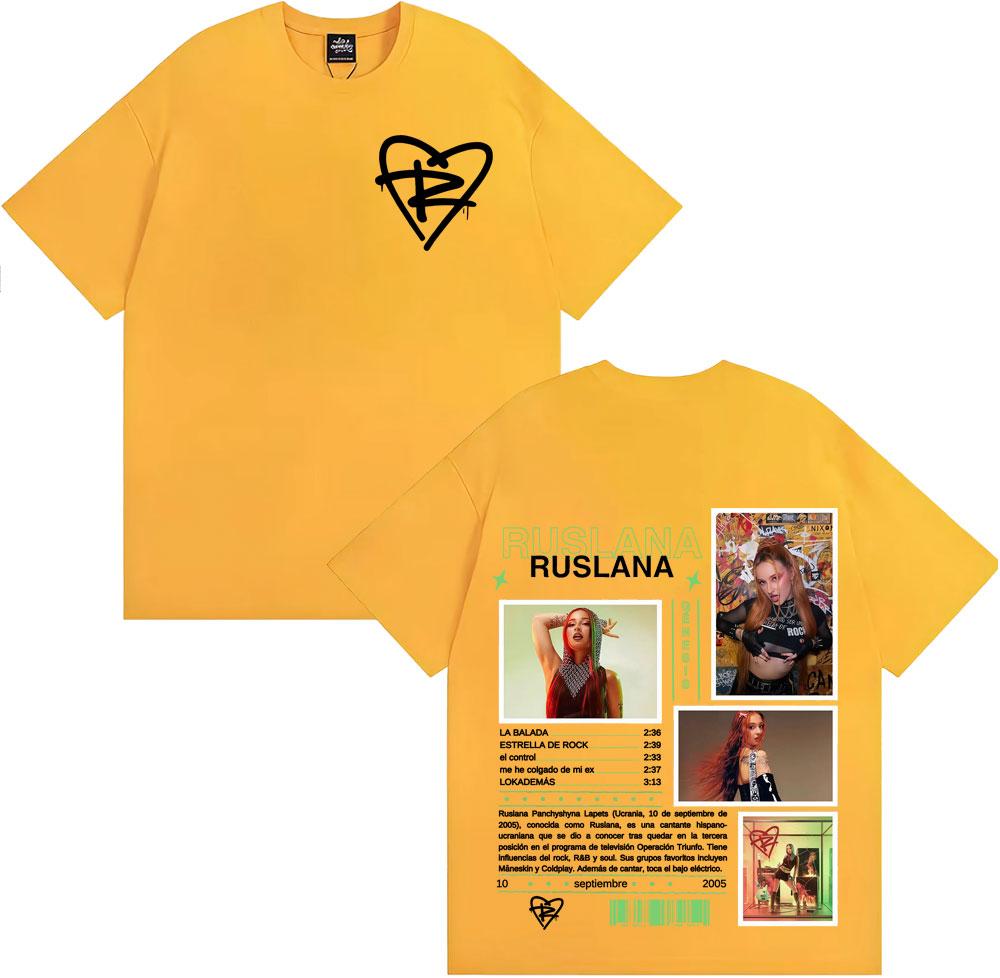 

Singer Ruslana Album Tour 2025 Graphic T Shirts Men Women Fashion Hip Hop Punk T-shirt Oversized Short Sleeve T Shirt Streetwear XL