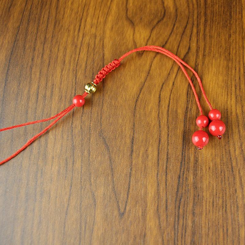 

Tang China Red Red Rope Keychain Accessories Handle Pot Red Rope Retractable Rope Accessories Keychain Accessories