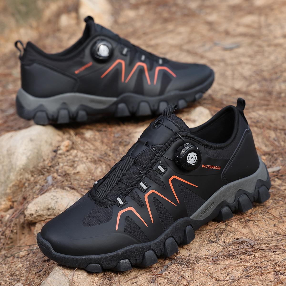 

Мужские слипоны с поворотной пряжкой, мужская обувь, износостойкая и нескользящая, рабочая обувь, обувь для активного отдыха и пешего туризма 39 чёрный