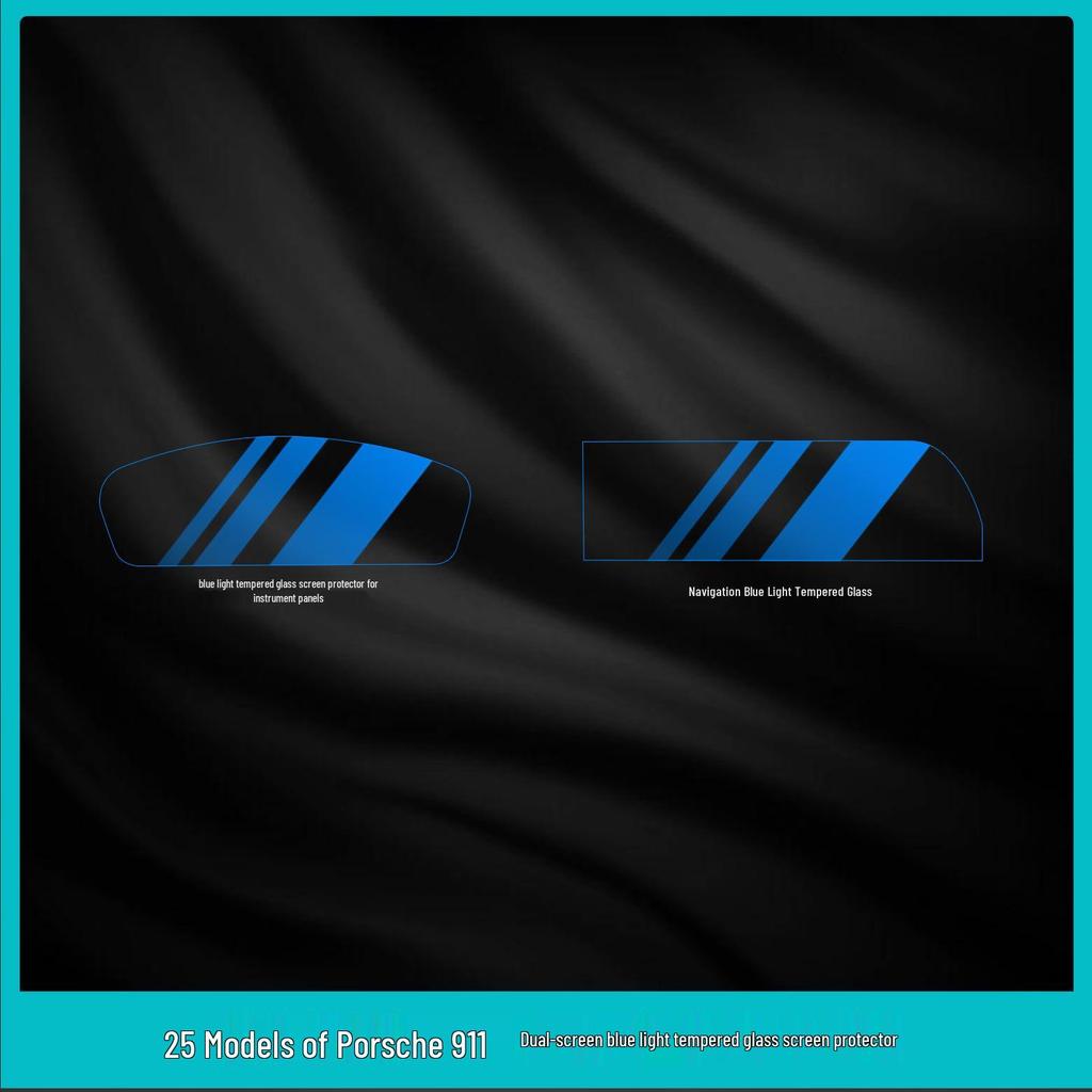 Porsche 911 (2025) Interior Protective Film: Central Control Sticker & Dashboard Screen Shield