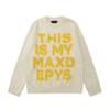 Washed Regular Winter Solid Color Youth Casual Long Sleeve Loose Round Neck Sweater
