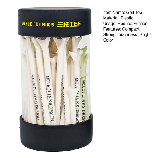 50Pcs Plastic Golf Tees Three-head Design Professional Reduce Friction Serving Pins 38/6983mm Colorful Short Tees Golf Ball Holder Golf