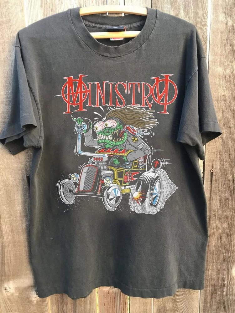 90s Ministry band Basic style charcoal  Unisex Short sleeve tee Unisex T-Shirt XXXXL