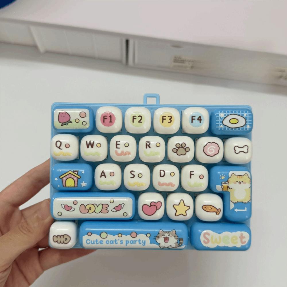 Mini Keyboard Mechanical Keyboard Keychain 26 Key Mechanical Keyboard Toy Small Gift