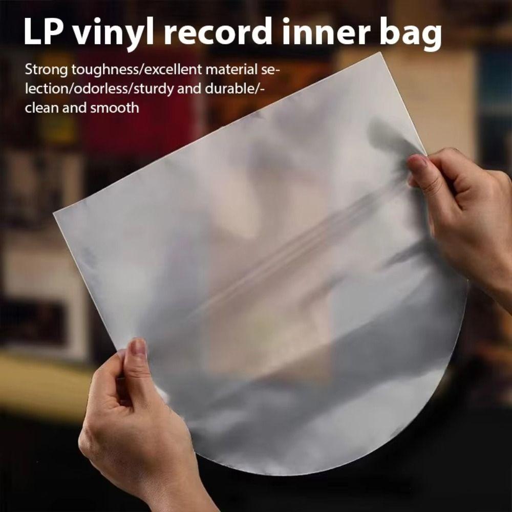 Useful 12 Inch Vinyl Records Sleeve Clear Resealable LP Vinyl Record Cover Inner Record Sleeves