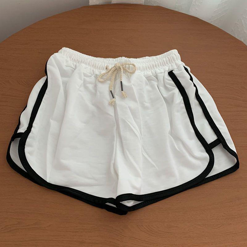 

Женские брюки с высокой талией и широкими штанинами: Повседневные шорты для йоги и спорта Весна/Лето S [65-80 lbs]