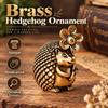Handcarved Copper Hedgehog Statue Antique Hedgehog Figurine Tea Pet Ornament  Home Decor