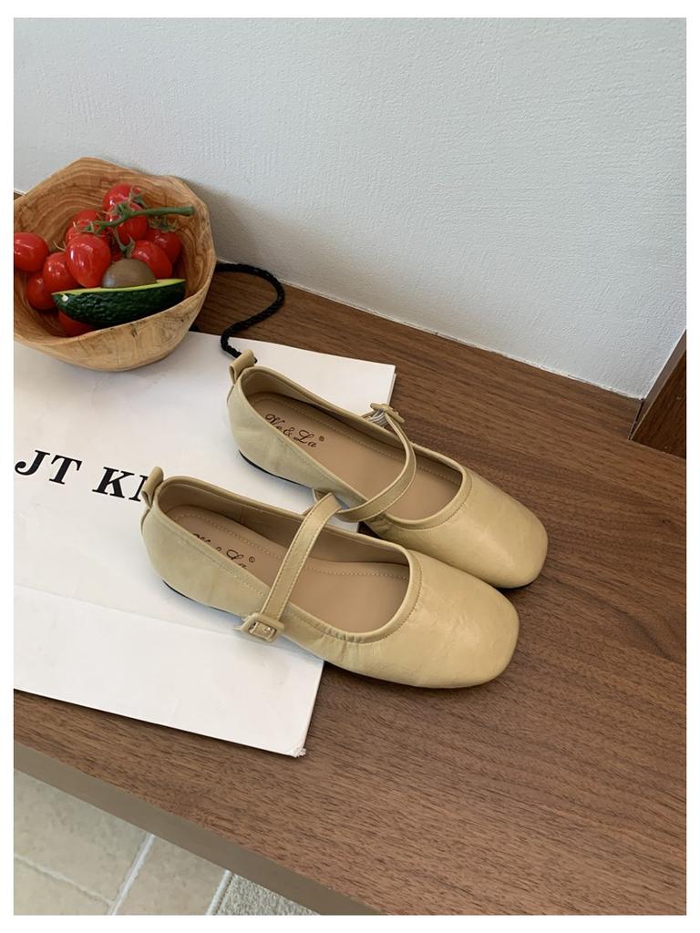 2025 New Women Flats Ballets Elegant Mary Jane Shoes Square Toe Shallow Slip On Ballerina Shoes Soft Ballet Casual Loafer Mujer
