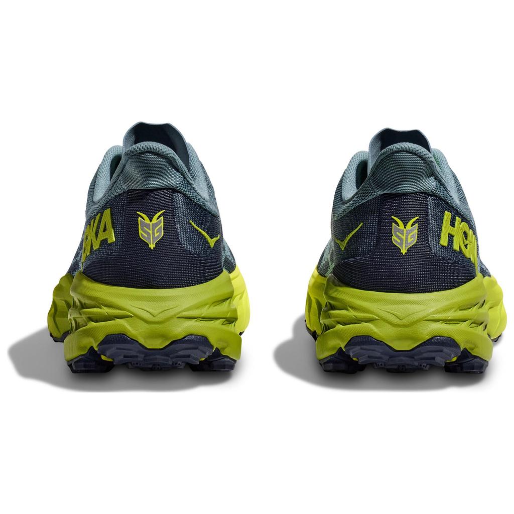 HOKA Speedgoat 5 2E Wide Stone Blue Men Joggesko Lime-Green 1123159-SBDCT