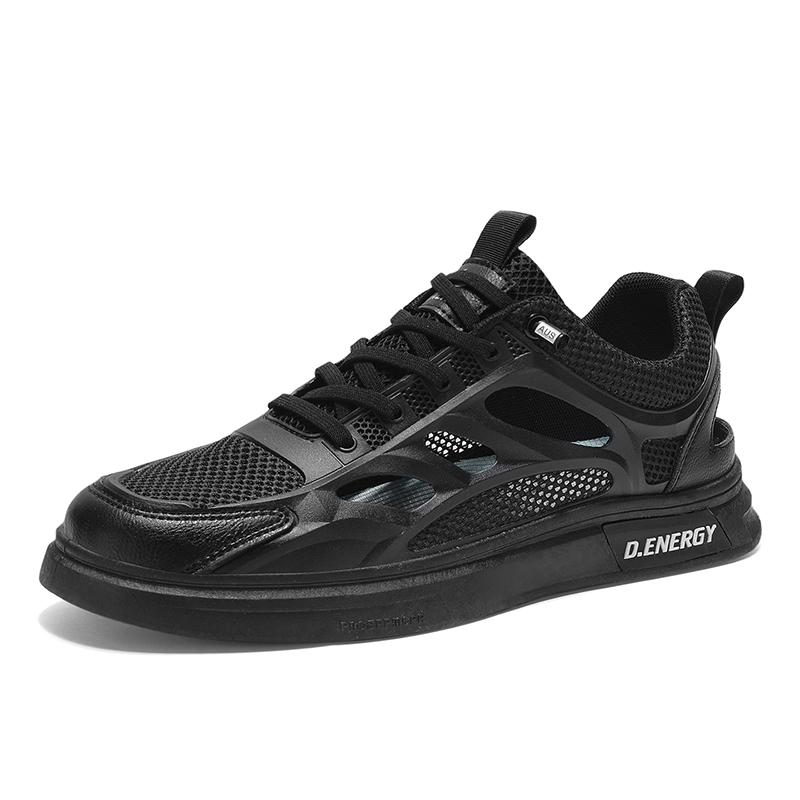 Men's shoes summer mesh perforated breathable anti slip mesh shoes white shoes casual sports trendy shoes breathable thin sandal