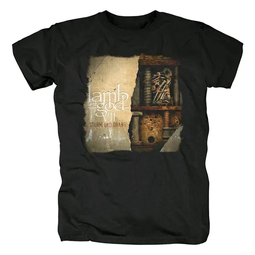 Lamb of God Heavy Mental Band T-shirts Men Women Cotton Tshirt Summer Short Sleeve Graphic Tee-shirt Harajuku Streetwear T Shirt