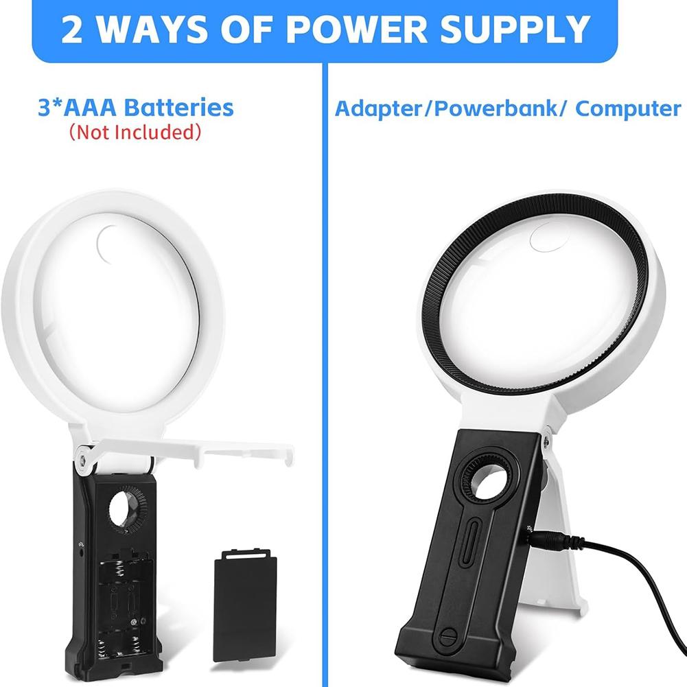 

A08R 40 X 30 X 10 Times Magnifying Glass, 36 LED Light-Emitting Magnifier, Suitable for Elderly Reading, Close Work, Jewelry China Mainland