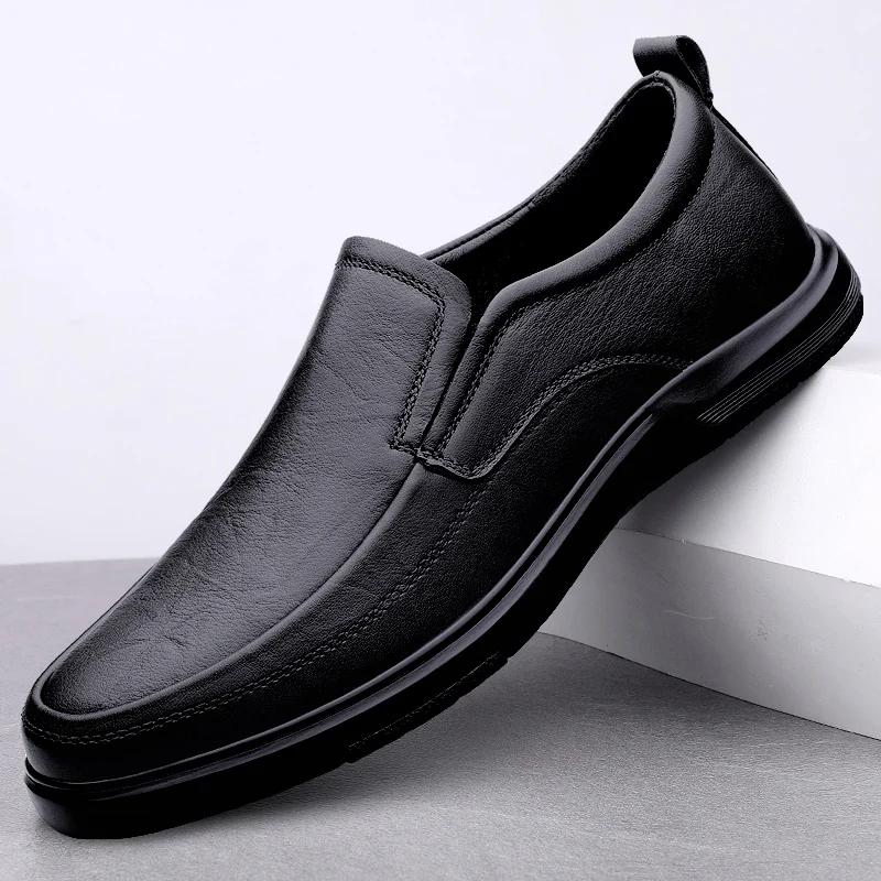 Leather Men Shoes New Trendy 2024 Casual Mens Slip On Shoes Male Lightweight Driving Shoe Sneakers Plus Size 37-46 High Quality