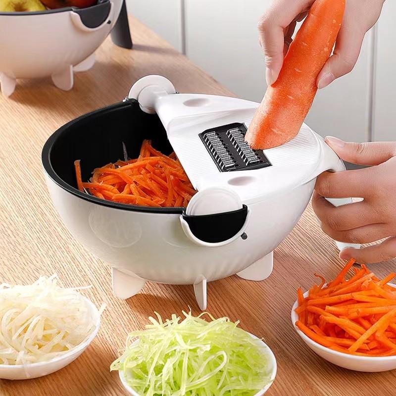 Multifunction Vegetable Chopper With Drain Basket For Home Kitchen Food Prep