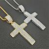 Iced Out Chain Big Cross Pendant Necklace Stainless Steel CZ Cross Necklaces Bling Cubic Zircon Men's Hip Hop Jewelry XL1134