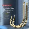 Real Gold 4S Evening Sea Fishing Hooks: Barbed/Barbless, Long Handle, Ideal for Carp Rods