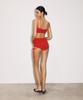 VINAJ One-Sided Ribbon High Bikini Panties (Red)