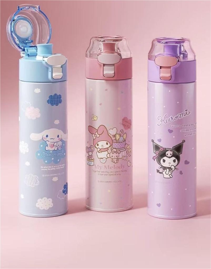 480ml Stainless Steel Water Bottle with for Children and Direct Keeps Water Hot or Heat Ideal for Home School Lid, Adults, Drinking, Cold, Resistant,